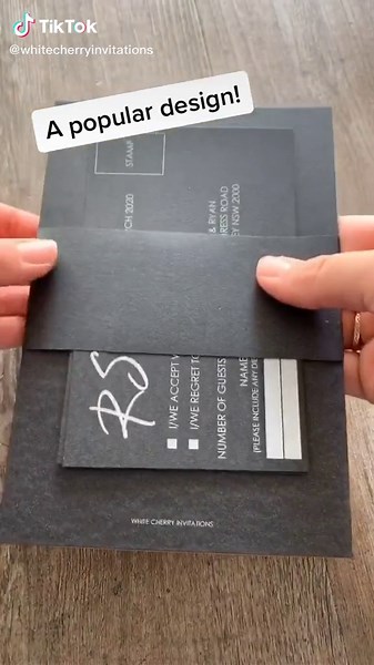 White ink printing! #weddinginvitations #velluminvitations #weddingstationery #weddings #weddinginvite #blackwedding #whiteink #whiteinkprinting #fyp