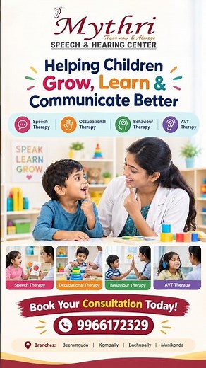 Pediatric Therapy for Kids | Speech, Occupational, Behaviour & AVT Therapy | Mythri Speech & Hearing