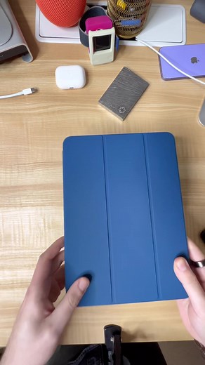 Blue iPad Air Smart Folio Case - Stylish Protection for Your Device