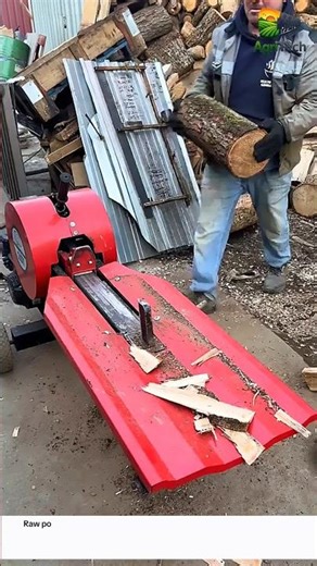 Insane Log Splitter Power Turns Timber Into Firewood Fast