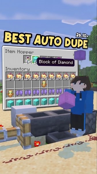 Easiest Minecraft AUTO Duplication For Bedrock!