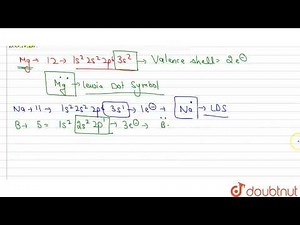 Write Lewis dot symbols for atoms of the following elements: `Mg`,`Na`,`B`,`O`,`N`,`Br`.