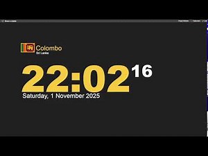 Sri Lanka Time Live Streaming - Digital Clock