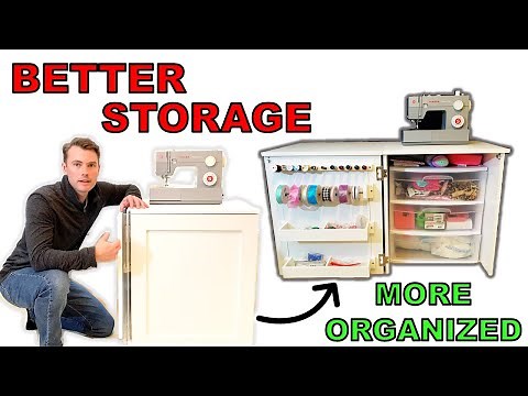 DIY Expanding and Collapsing Multipurpose Table and Storage for Sewing, Arts and Crafts