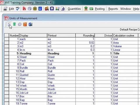 B-0130 Units of Measurement - Databuild Software Training Video