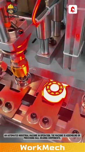 Industrial automatic tapping machine most likely used to make internal screw threads #tech #workmech