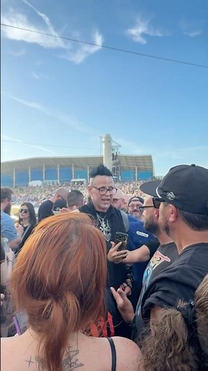 Orgy's Jay Gordon walks with the concert crowd in Tampa, Florida #orgy #concert #music #rockstar