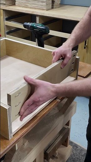Perfectly Square Drawer Box in Minutes #woodworking #shorts #diy