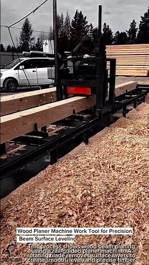 Wood Planer Machine Work Tool for Precision Beam Surface Leveling #worktool