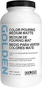 GOLDEN ARTIST COLORS Color Pouring Medium, Matte finish, 32 ounce bottle (3502-7)