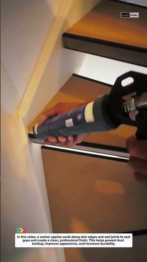 Perfect Stair Gap Sealing with Caulk | Clean Finish Carpentry Trick