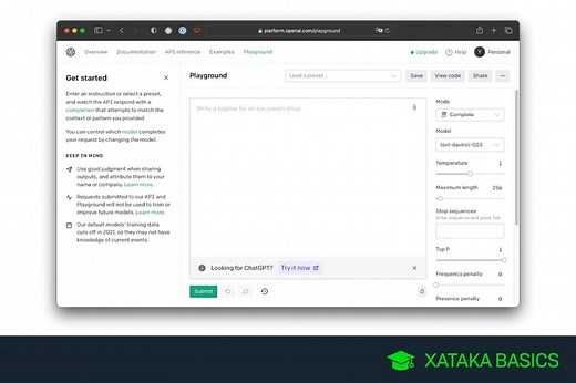 OpenAI Playground: qué es, diferencias con ChatGPT y cómo usarlo