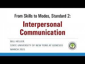 From Skills to Modes 2 - Interpersonal Communication
