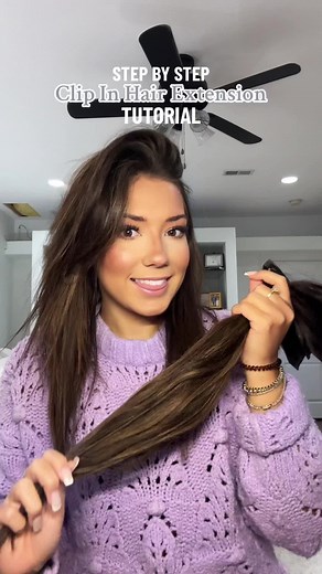 Step by Step Clip-In Hair Extension Tutorial