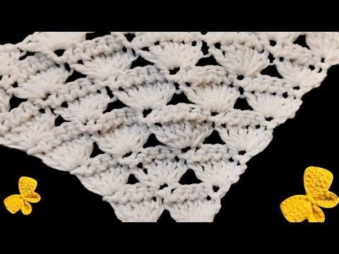 VERY BEAUTİFUL SNOW WHITE Easy Crochet Triangle Shawl Pattern Knitting Shawl Pattern #crochetshawl