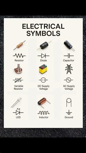 #shorts|Basic Electrical Symbols for Beginners| Must Know Electrical Symbols for Wiring Diagrams