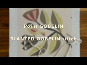 Point gobelin / Slanted gobelin stitch