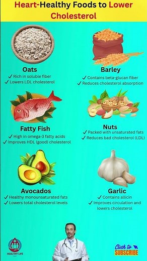 Heart Healthy Foods to Lower Cholesterol