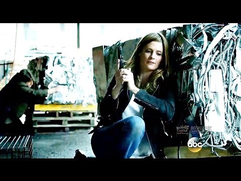 Castle 8x22 Beckett & Castle in Gun Fight With LokSat Men “Crossfire” Series Finale
