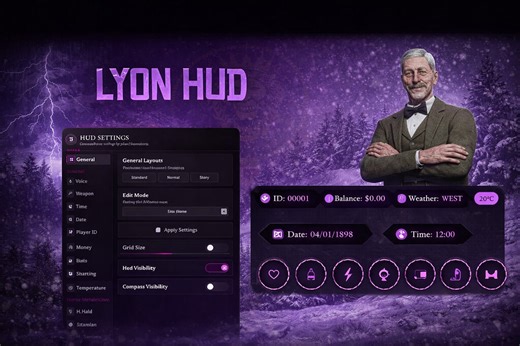 The Ultimate RedM HUD + Metabolism Script | Fully Customizable UI | Open Source | Lyon Scripts