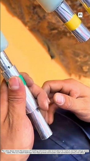 Install cable ends using the cold heat shrink method