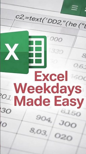 Find Weekdays in Excel with the POWERFUL TEXT Function