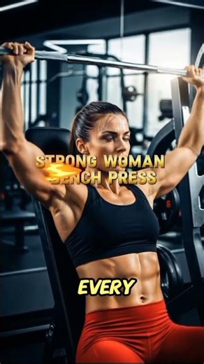 🔥 Beast Mode Beauty | Strong Woman Bench Press #shorts
