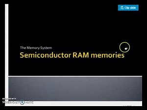 The memory system basic concepts