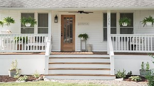 44 reactions | How we covered our concrete front porch steps with...