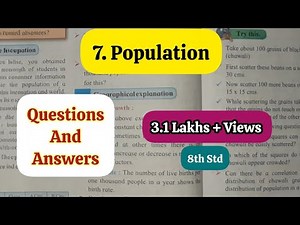 7. POPULATION QUESTIONS AND ANSWERS - GEOGRAPHY CLASS 8 CHAPTER 7 - MAHARASHTRA BOARD