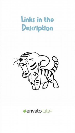 Draw a Cute Tiger | How to Draw Simple Cute Animals in Chibi Style #shorts