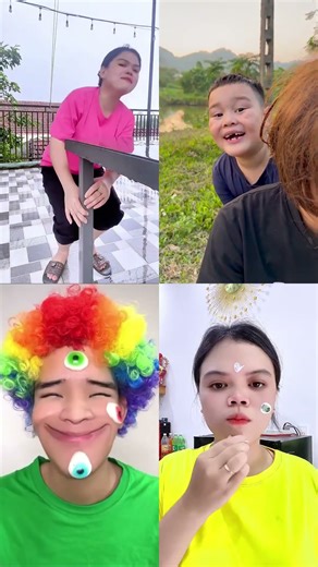 Mama Happy" Song 🎶 & Funny Clown Face Filter 🤡