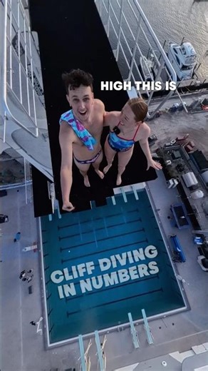 cliff diving… but let’s talk numbers 👀📊 #shorts