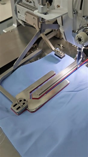 With this automatic shirt sleeve placket machine, making sleeve plackets is incredibly easy.#sewing