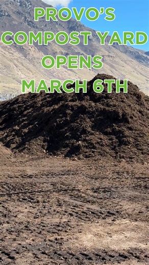 🌿 Provo City Compost Yard Opens March 6! 🌿 The Compost Yard opens this Friday with hours on Friday & Saturday from 7 AM–5 PM (weather dependent). Compost Pricing (while supplies last): $10/yard for residents $15/yard for non-residents Green Waste Drop-Off: Residents only: $5 🚛 Green waste bin pickup also began today! | Provo City Government