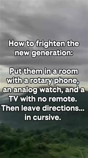 How to frighten the new generation😱