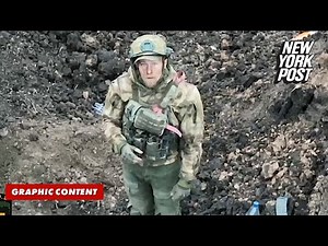 Chilling video shows desperate Russian soldier surrender to drone on Bakhmut battlefield