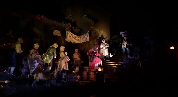 Disney's Pirates of the Caribbean ride reopens new auction scene