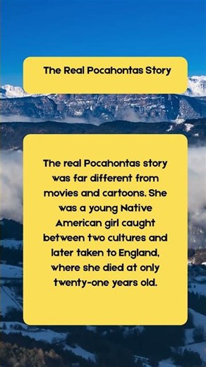 The Real Pocahontas Story #NativeAmerican #historyfacts