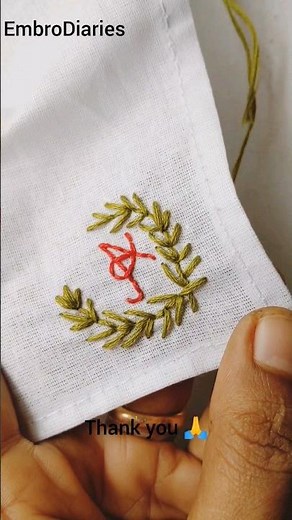 Very Easy Handkerchief Embroidery Design For Beginners