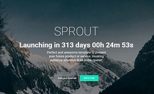 Sprout - Coming soon bootstrap template free download with video background slider in 2017