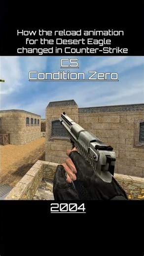 Desert Eagle reload animation in Counter Strike #csgo #cs16 #cssource #csgo #cs2 #retrogaming