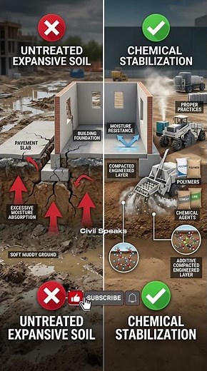 Chemical Soil Stabilization Explained 🏗️🧪 #shorts #stabilization