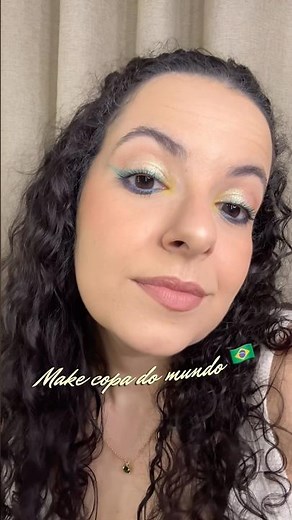 Tutorial maquiagem copa do mundo 2026 🇧🇷 #tutorial #tutorialmakeup #copadomundo #makeup