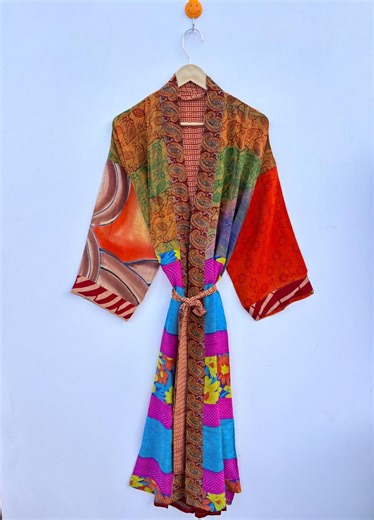 Pure Crepe Silk Kimono Robe – Elegant Bridal Getting Ready Robe - Etsy UK