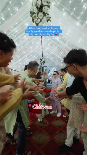 When love, laughter & your bride squad become the perfect rhythm of your big day❤️ #vibhaproductions #vibhaswedding #chitwan #fyp #nepaliwedding #chitwannepal #sauraha #tiktoknepal
