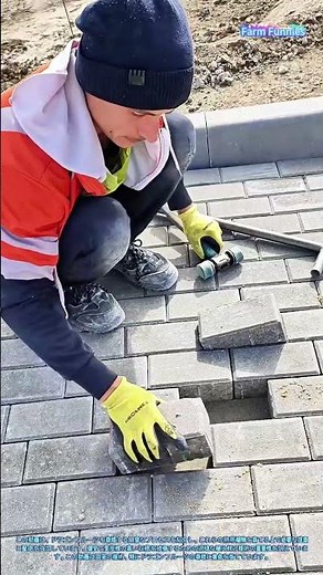 舗装タイルの施工：舗装敷設の技