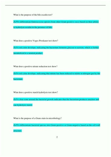 Microbiology Lab Exam 1 Questions and Answers Graded A1739