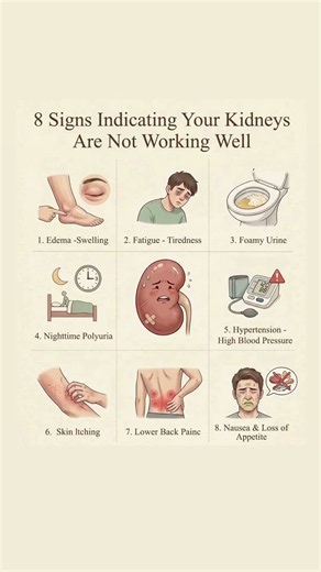 8 Warning Signs Your Kidneys May Be Struggling #kidneyhealth #kidney #healthtips #healthhacks