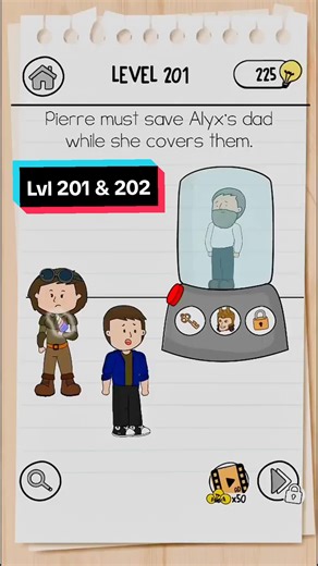 Brain Test 3 Level 201 & 202 Walkthrough